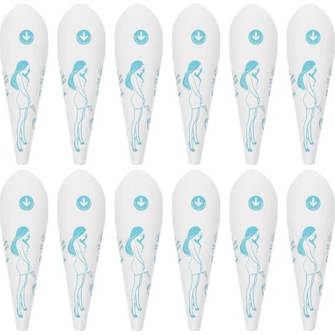 Packung Mit 20 Einweg-urinalen Aus Papier, Tragbare Urinierhilfe Für Frauen (weiß) – 16,00 X 7,50 X 0,30 Cm – Weiß