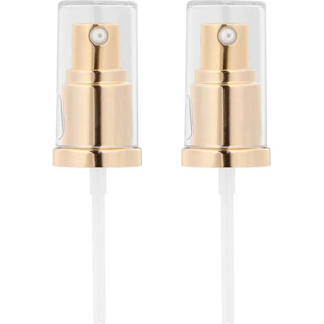 Set Mit 2 Ersatzpumpen Für Flüssiges Make-up, Kunststoff – 10 X 2,3 Cm – Gold
