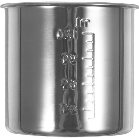 Multifunktionaler Messbecher Aus Edelstahl, Messrost Zum Backen, Messbecher Für Die Küche – 6,50 X 6,50 X 6,00 Cm – Silber
