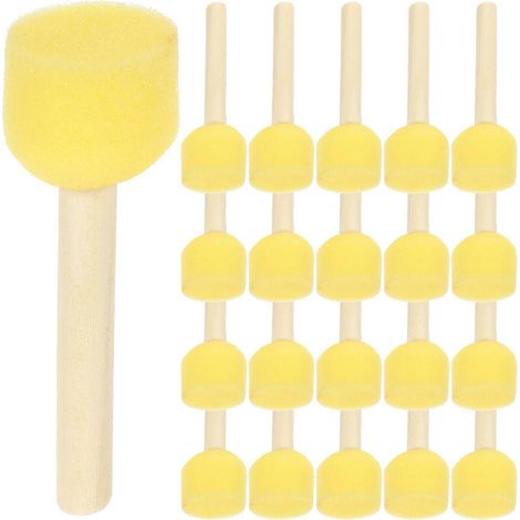Set Mit 20 Schwammpinseln Für Kinder, Tragbare Pinsel Für Graffiti – 8,60 X 3,00 X 3,00 Cm – Gelb