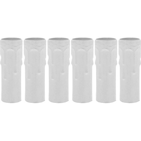 Set Mit 6 E14-kerzenfassungs-abdeckungen Für Kronleuchter – 8 X 2,5 X 2,5 Cm – Weiß