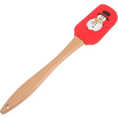 Hitzebeständiger Kuchenspatel Aus Lebensmittelechtem Silikon, Weihnachtliches Design – 25,5 X 5 Cm