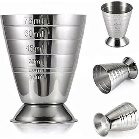 Cocktail-jigger Aus Edelstahl, 75 Ml (2,5 Oz), Für Flüssigkeiten Und Cocktails.