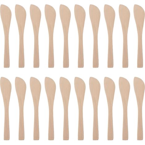 20 Holzlöffel Zum Füllen Von Ravioli, Bestreichen Von Erdnussbutter, Abwischen Von Gesichtsmasken, Küchenutensilien – 16,50 X 2,70 X 0,30 Cm