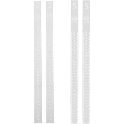 Teigmessstreifen-paare, Professionelle Nudelholzführung, Backzubehör – 40,00 X 2,50 X 0,30 Cm – Transparent