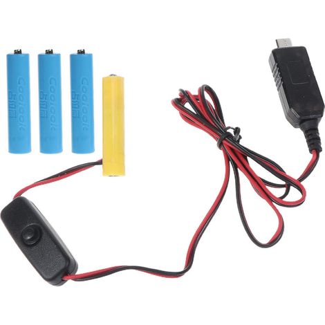 Usb-c-stromwandler, Batterie-eliminator, Ersetzt 4 Aaa-batterien Für Led-lampe