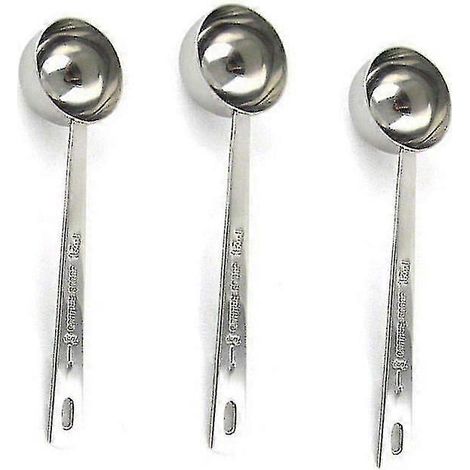 Set Mit 3 Messlöffeln, Set Aus Hochwertigen Edelstahllöffeln