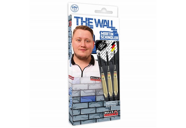 BULL'S Dartpfeil Martin Schindler Natural Brass Steel Dart 23g, Einsteiger Dartpfeil Steel Dart Darts