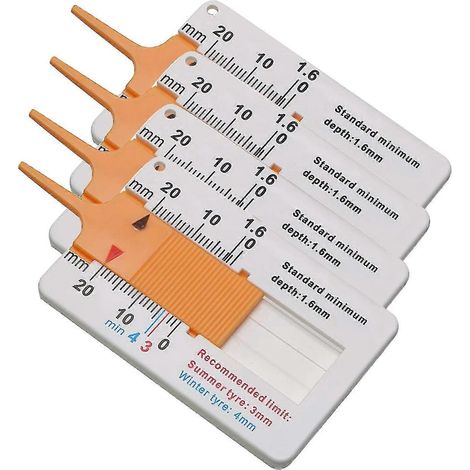 4-teiliger Schnitztiefenmesser, Messbereich Schnitztiefe 0-20 Mm, Einstellbar Für Motorräder
