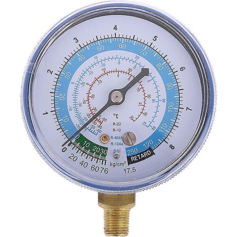 Niederdruckmanometer Für Die Kältemittel R404, R134a Und R22 (blau)