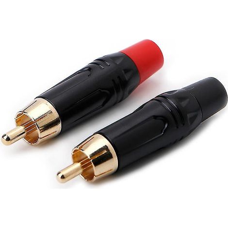 1 Paar Vergoldete 5,5-mm-cinch-lautsprecherstecker (männlich)