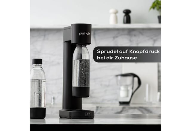 DAFI Wassersprudler DAFI Pushair inkl. 1 Co2 Zylinder und 0,7l Flasche