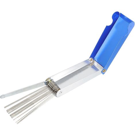 Satz Feilen Zum Einfräsen Von Sattelkerben, Reparatur- Und Wartungswerkzeug – 7,5 X 3 Cm – Blau