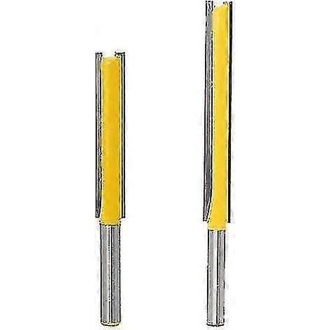 Set Mit 2 Extra Langen 6,35 Mm Hartmetall-bündigfräsern Für Die Holzbearbeitung (50 Mm Und 76 Mm).