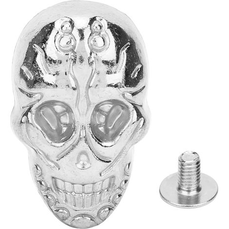 20 Stück Punkige Nieten (15,66 X 25,24 Mm), Gotische Verzierungen Für Schuhe Und Accessoires, Silberner Geisterkopf