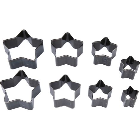 8-teiliges Pentagramm-ausstechförmchen Aus Kohlenstoffstahl Für Leder – Diy-schneidewerkzeug