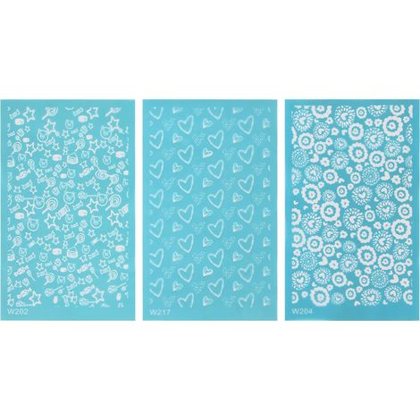 Wiederverwendbare Seidenschablonen Für Polymerclay – Diy-druckset Für Schmuck, Ohrringe Und Tondekorationen (modelle 202, 204, 217)