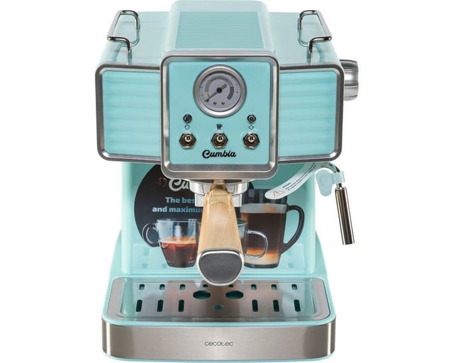 Cecotec Siebträgermaschine Power Espresso 20 Tradizionale Light Blue