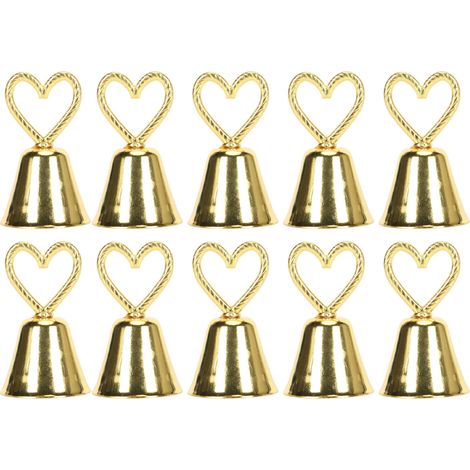 10 Nummerierte Tischkartenhalter Im Europäischen Stil, Innovative Glockenförmige Kartenhalter Für Hochzeiten Und Veranstaltungen, Goldfarben