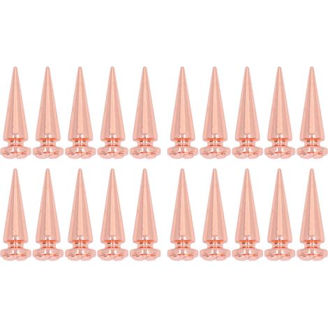 20 Stück Kegelspitzennieten, 10 X 29 Mm, Roségoldfarben, Zur Verzierung Von Kleidung Und Taschen