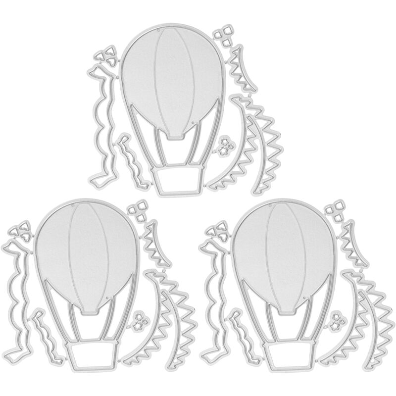 3-teilige Stanzformen Aus Kohlenstoffstahl Für Ballons Zum Selbermachen Von Scrapbooking-karten