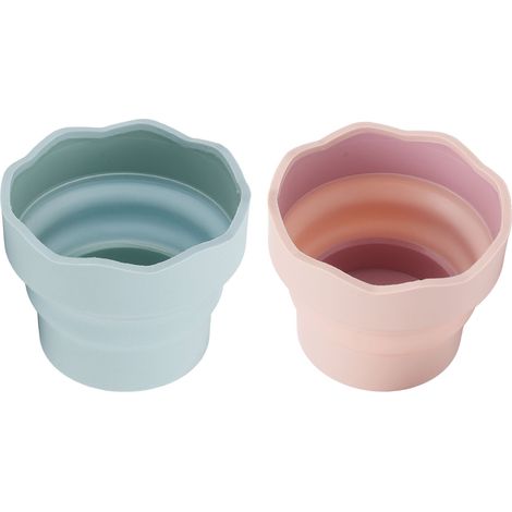 Zusammenfaltbarer Silikon-reinigungseimer Für Pinsel – 2 Stück, Ideal Für Aquarell-, Acryl- Und Ölfarben
