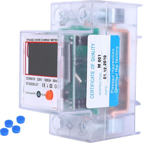 Digitaler Einphasen-energiezähler Mit Hintergrundbeleuchtung, Misst Spannung 230 V Und Stromstärke 5–80 A, Multifunktional