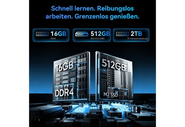 blackview 18.5" FHD IPS Acebook10 Intel Core N150 Windows 11 Pro Notebook (Intel N150 Intel Core N150, 16 GB, 512 GB SSD, Windows 11 Pro, FHD+ IPS, Silikon-Tastaturschutzfoli)