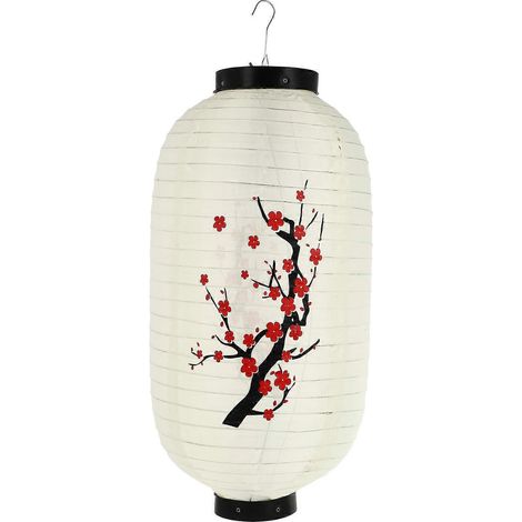 Wasserdichte, Pflaumenblütenförmige Außenlaterne Für Restaurant Oder Geschäft, Dekorative Laterne – 48,00 X 25,00 X 25,00 Cm – Beige