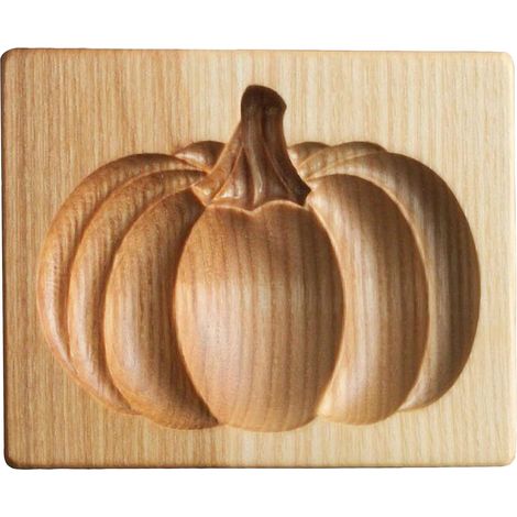 Handgeschnitzte Kekspresse Aus Buchenholz, Halloween-kürbismotiv, Dekorative Kuchenform Für Partys