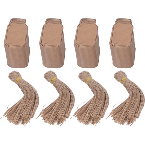 400 Geschenkanhänger Aus Kraftpapier Mit Schnur Für Hochzeiten, Weihnachten, Bastelarbeiten, Geschenkverpackungen Und Dekorationen