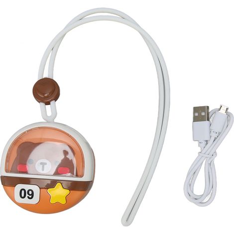 Mini-nackenventilator Ohne Rotorblätter, 3 Geschwindigkeitsstufen, Usb-aufladbar, Niedliches Bären-design – Ideal Für Reisen Und Camping