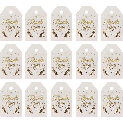 100 Rechteckige Dankesanhänger Für Pralinenschachteln, Bronzefarben. – 0,1 X 2,5 X 4 Cm