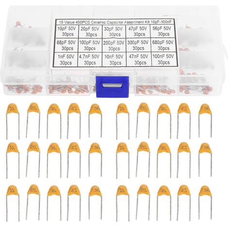 Satz 50-v-keramikkondensatoren, Verschiedene Keramik-chipkondensatoren Für Diy-projekte – 1,5 X 0,3 Cm