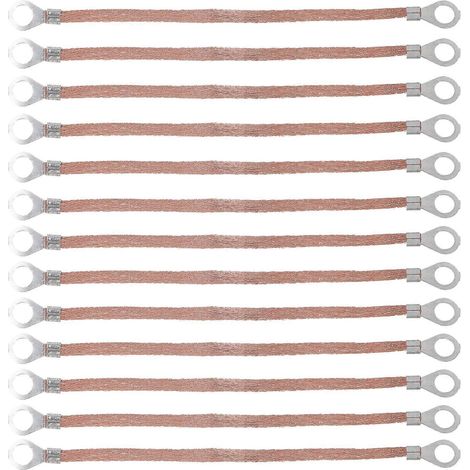 100 Stück Flaches, Geflochtenes Kupferanschlusskabel Für Hochspannungsgeräte – 20 X 1,5 X 0,1 Cm – Gelb