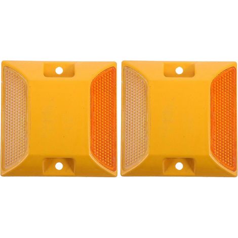 Set Mit 2 Reflektierenden Verkehrsschildern Für Einfahrten, Bremsschwellen Und Autobahnen – 9,50 X 9,50 X 2,00 Cm