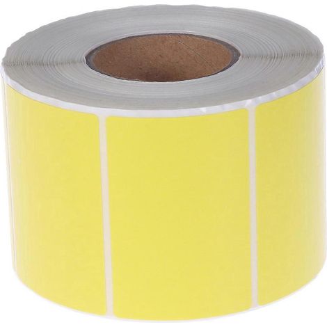 Farbige Thermotransferetiketten, Druckerpapier, Blanko-aufkleber Für Büro, Küche, Teestube (gelb)