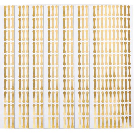 500 Manipulationssichere, Selbstklebende Etiketten Zum Versiegeln Von Lebensmitteln Und Zur Gewährleistung Von Frische Und Sicherheit. – 3,00 X 0,60 X 0,10 Cm – Goldfarben