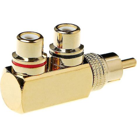 Kupfer-rca-stecker-auf-buchse-adapter (1 Av-buchse), O-förmiger Splitter.