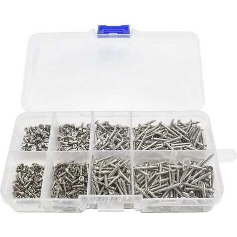 1 Satz Flachkopf-blechschrauben, Sortiment An Kohlenstoffstahlschrauben – 2 X 0,4 Cm