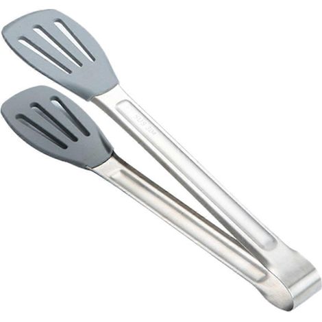 Multifunktionale Steakzange (1 Stück) Für Die Heimische Küche – 24,7 X 4,8 Cm – Silber