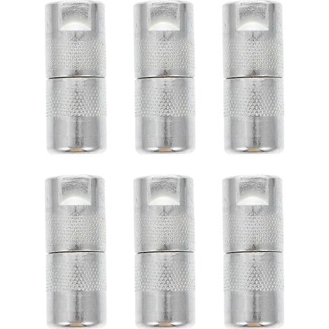 Set Mit 6 Ersatzaufsätzen Für Fettpressen, Praktisches Zubehör Für Fettpressen – 3,9 X 1,7 Cm – Silber