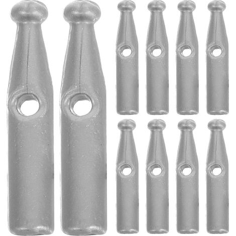 Set Mit 10 Ersatz-schirmspitzenperlen, Kunststoff-schirmspitzenperlen, Bürstenabdeckung – 2,50 X 0,30 X 0,30 Cm – Grau