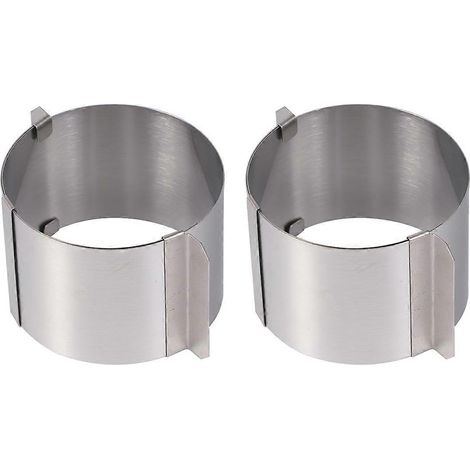 Runde Mousse-ausstecher Aus Edelstahl (6–10 Cm), Verstellbare, Mausförmige Kuchenform, Backwerkzeug – Silber