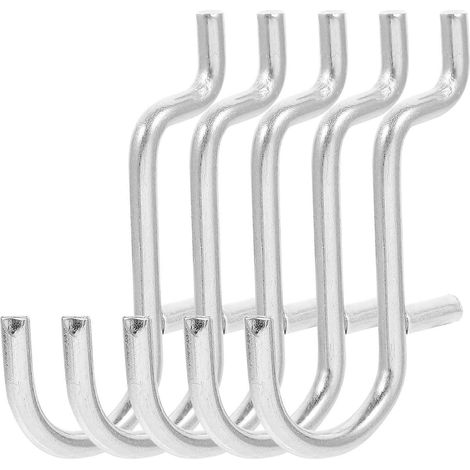 Set Mit 20 Metall-lochwandhaken, Werkzeug- Und Kleinwerkzeughaltern, Präsentationshaken – 5,50 X 3,20 X 0,50 Cm – Silber