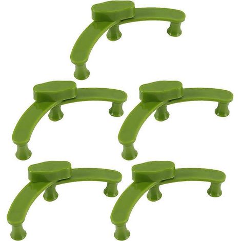 Set Mit 5 Wiederverwendbaren Pflanzenstützen Zum Formen Und Fixieren Von Ästen. – 12,5 X 2 Cm – Grün