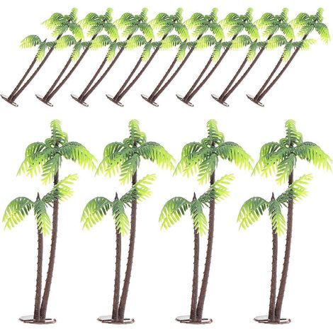 Set Mit 12 Mini-kunststoffblumentöpfen In Form Von Kokospalmen, Für Bonsai, Mikrolandschaften Und Diy-dekorationen - 1