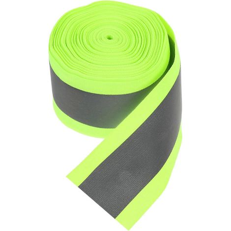 Rolle Hochsichtbares, Reflektierendes Aufnähband, 10 Meter – 0,1 X 5 X 1000 Cm – Grün