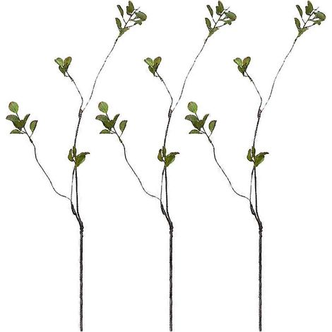 Set Mit 3 Künstlichen Herbstblättern, Künstlichen Stielblättern, Vase Und Pflanzendekoration Für Thanksgiving. – 57,00 X 5,00 X 1,00 Cm – Grün