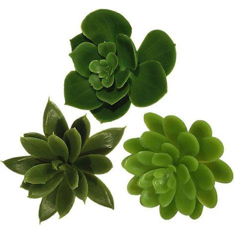 Set Mit 3 Dekorativen Künstlichen Sukkulentenstängeln, Realistische Nachbildung Einer Schneelotusblume, Künstliche Sukkulente, Lebendige Schneelotusblume, Topf-schneelotusblume Zur Dekoration Für Den